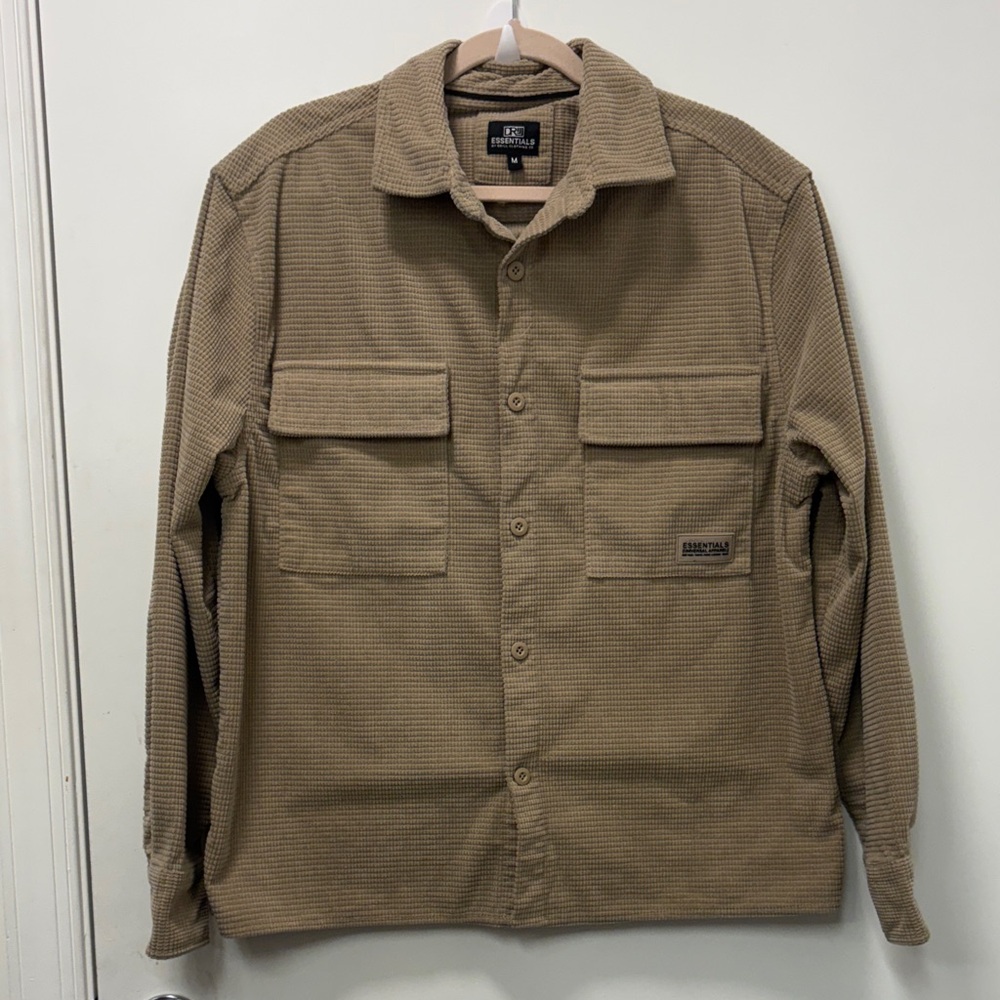 DR ESSENTIALS MEDIUM SHIRT JACKET SHACKET BUTTON UP FLAP POCKETS